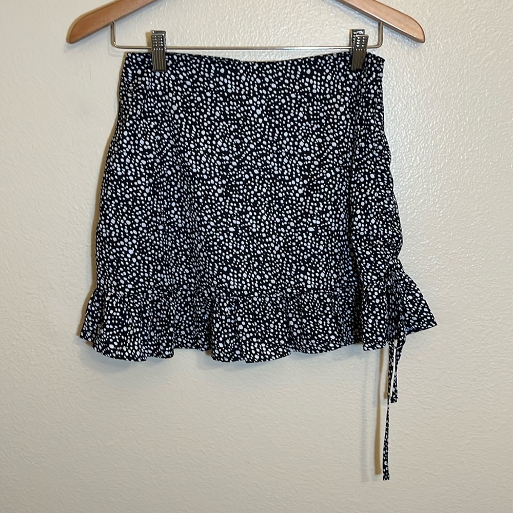 Shein Black White Office Mini Skirt